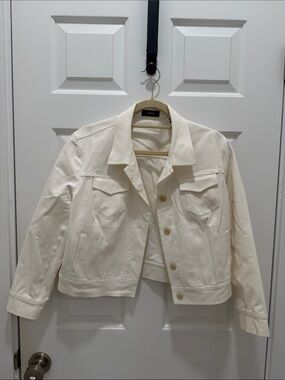 Theory Cream Denim-Style Women's Jacket